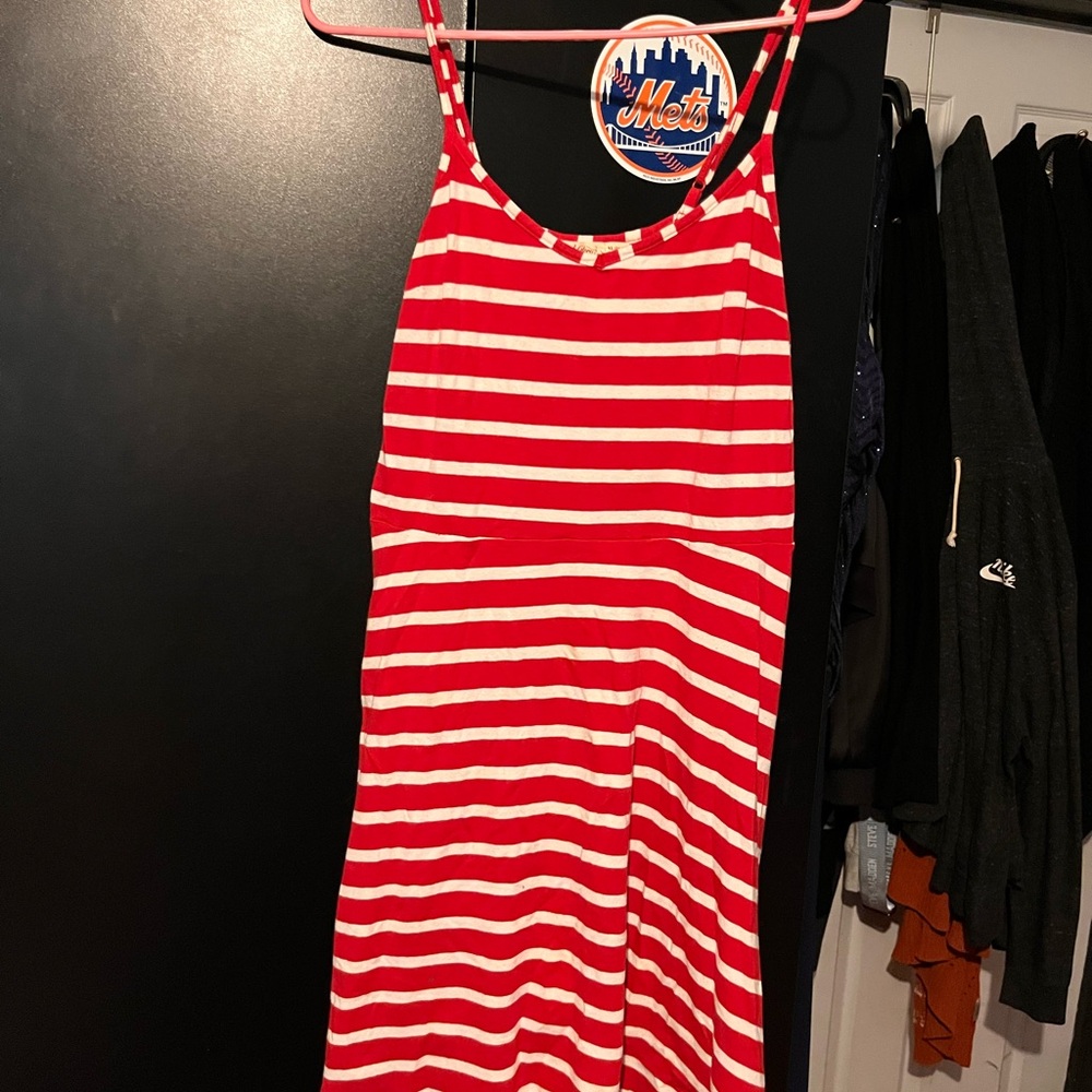 Faded Glory Red and White Striped Top